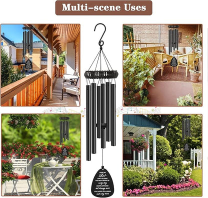 Soopau Sympathy Gifts for Loss of Loved One, 30" Metal Memorial Wind Chimes for Loss of Mom Dad, Windchimes in Memory of A Loved One, Bereavement Condolences Gift