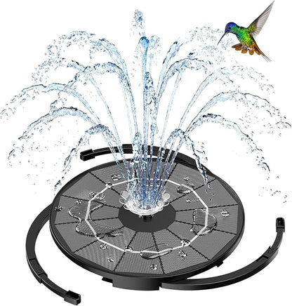 AISITIN 3.5W Solar Fountain Pump Upgraded 2026, Solar Water Fountain DIY Kit with 8 Nozzles & 3 Fixed Bracket & 9.8ft Cord for Garden, Bird Bath, Ponds, Fish Tank, Aquarium, Courtyard and Outdoor