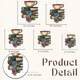 Book Tea Acrylic Suncatcher, Bookish Suncatchers for Window Hanging Ornament, Art Garden Decor for Book Lover Reader Bookworm, Gifts for Mother's Day, Mom, Grandma, Wife, Women, Nana