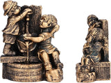 Pwshymi Little Boy Girl Playing Water Statue Standing Sculpture Fountains Outdoor Water Fountains Garden Fountains Outdoor Ornament for Home Decoration Art