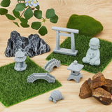 SUPERFINDINGS 7Pcs 7 Styles Mini Zen Garden Accessories Meditation Buddha Zen Garden Accessories Mini Landscape Ornament Stone Miniature Fish Tank Terrarium Bonsai Decorations