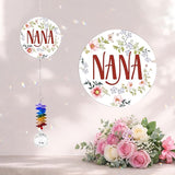 Aluminum Ornament Suncatcher - Nana - Christmas Mother's Day Birthday Gifts for Grandma, Mom - Unique Gift from Daughters, Granddaughters - Crystal Rainbow Maker - Window Hangings Home Decor