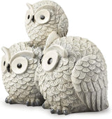 Garden Items Owls Garden Statue, one Size, Light Gray
