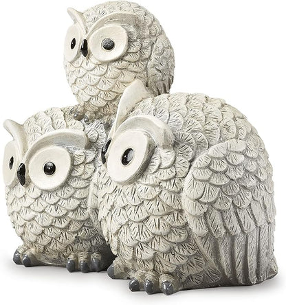 Garden Items Owls Garden Statue, one Size, Light Gray