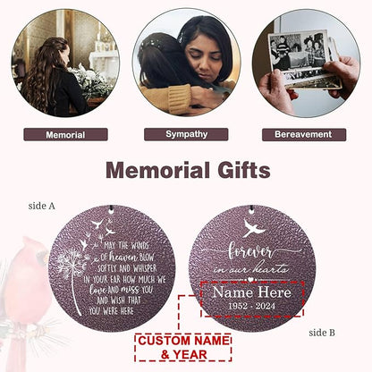 Memorial Wind Chimes for Loss of Lover One, Mom, Dad, Outside Deep Tone 30/36/45 inch Windchimes in Memory of a Loved One, Sympathy Gifts for Bereavement Produced in USA