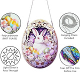Easter Bunny Eggs Ornaments Colorful Window Hanging Decorations Home Wall Decor for Bedroom Patio Indoor Outdoor