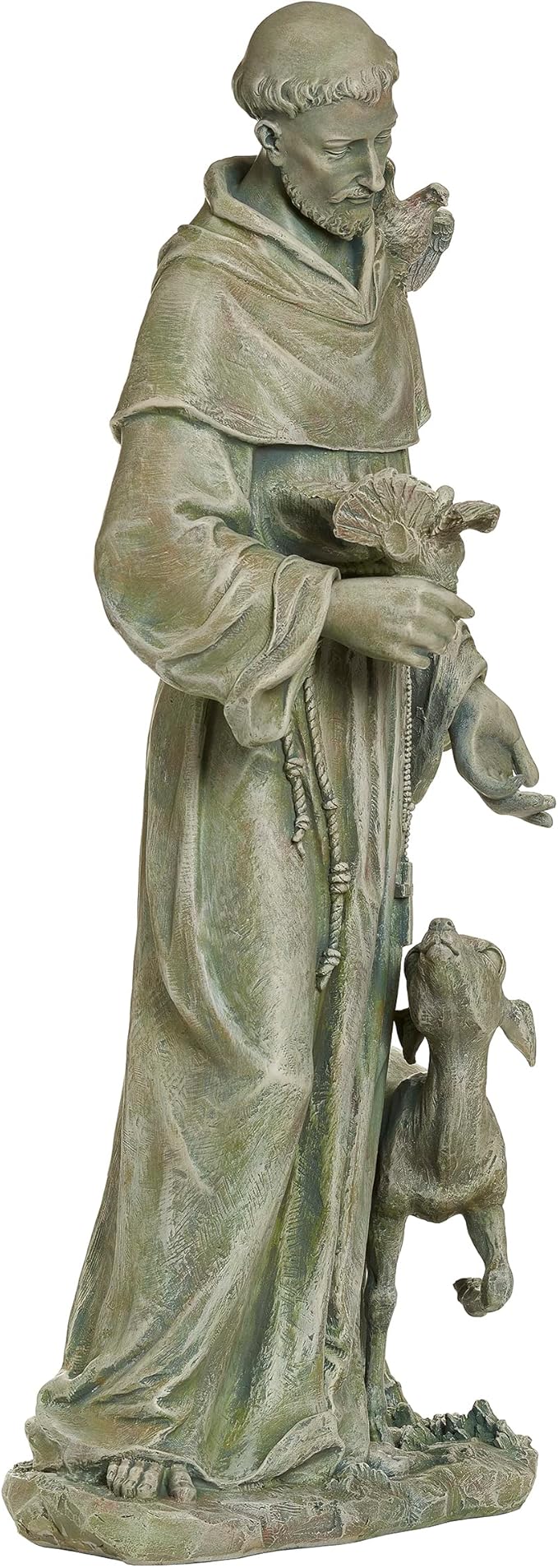 Joseph's Studio by Roman – 36.5" St. Francis with Fawn Garden Statue – Religious Outdoor Decor for Yard, Lawn, or Memorial