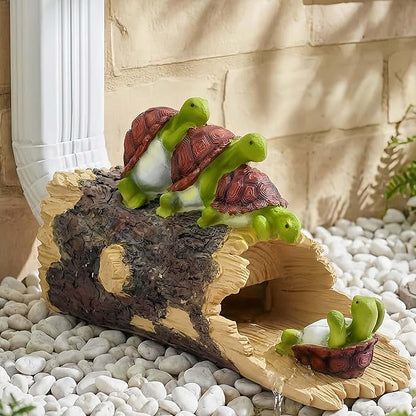 Funny Turtle Gutter Downspout Extender Statue, Outdoor Decor Sculpture Ornament, Decorative Gutter Extension, Splash Block, Downspout Diverter, Eco-Friendly Resin, Perfect for 3"x4" Downspouts