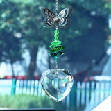 Crystal Sun Catcher for Car, Car Charms for Rear View Mirror, Butterfly Hanging Ornamentcar Sparkling Crystal Prism Decor, Cars Accessories for Women