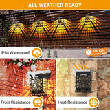 LOFTEK Solar Deck Lights, 8 Pack Solar Fence Lights, Outdoor Patio Decorative Light, Dusk to Dawn, Waterproof, Fence Post Light for Railing, Garden, Backyard, Stair, Step, Camping, Warm White
