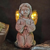 Rezpuao Outdoor Decor - Angel Statue, Solar Powered, Praying Angel for Patio, Lawn, Porch