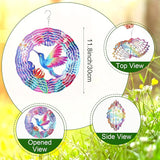 3 Pack Stainless Steel Wind Spinner Butterfly Dragonfly Hummingbird for Yard and Garden 12 Inch 3D Metal Wind Spinner Hanging Outdoor Porch Decor Art Kinetic Sculptures for Indoor Outdoor Decorations