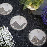 Garden Stepping Stones, Classical Chinese Flower Carving, Decorative Walkway Stepping Stones for Outdoor Garden Flowerbed & Lawn Yard Pathway (Color : B(3Pcs))
