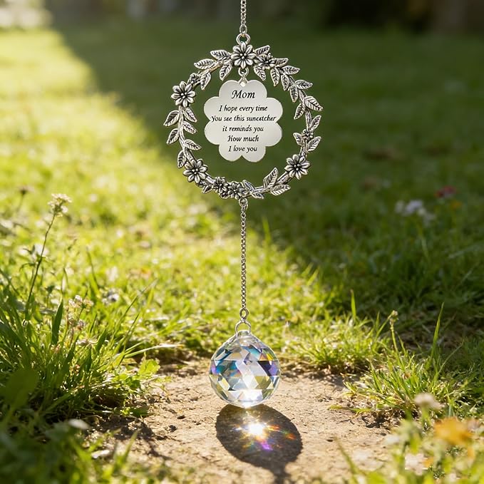 Gifts for Mom, Suncatcher Birthday Gifts for Mom from Daughter Son, Sun Catcher for Christmas Birthday Mothers Day Thanksgiving