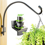16 Inch 2 Pack Swivel Plant Hanger: Plant Hangers Outdoor, Heavy Duty Hook for Bird Feeder, Plant, Flower Basket, Lantern, Wind Chime - Versatile Hanging Brackets Outdoor Indoor Use Up to 22LB