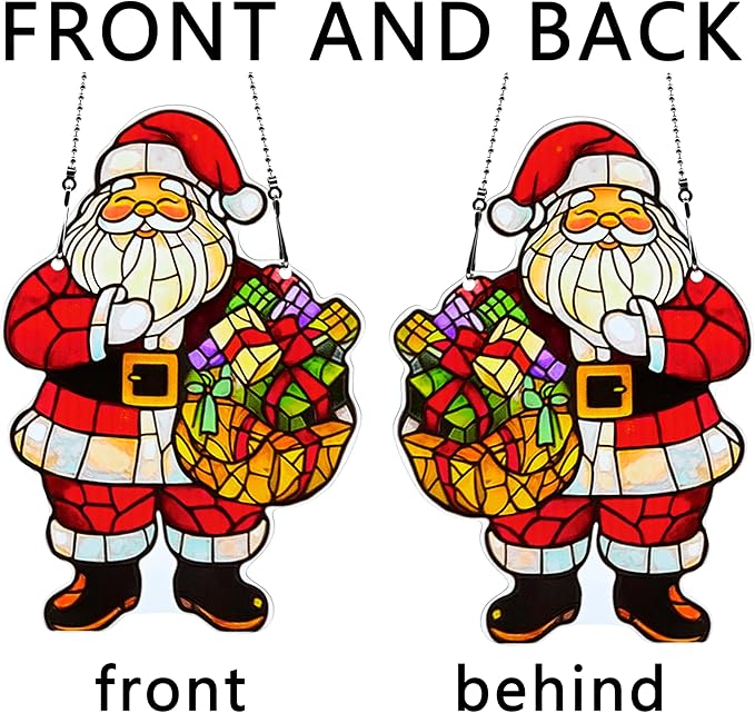 Christmas Ornaments Colorful Window Hanging Decorations Home Wall Decor for Indoor Outdoor