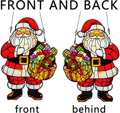 Christmas Ornaments Colorful Window Hanging Decorations Home Wall Decor for Indoor Outdoor