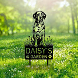 Custom Dalmatian Metal Memorial Garden Stake Personalized Pet Grave Marker Name Sign Remembrance Stake Decor,Memorial Statue Sign for Garden Outdoor Outside Yard Decor Dog Loss Christmas Birthday.