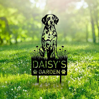 Custom Dalmatian Metal Memorial Garden Stake Personalized Pet Grave Marker Name Sign Remembrance Stake Decor,Memorial Statue Sign for Garden Outdoor Outside Yard Decor Dog Loss Christmas Birthday.