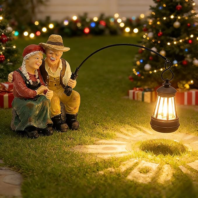 Teaeeno Couple Decor Outdoor Solor Light, Timeless Moments for A Lifelong Partnership, Gifts for Garden/Patio Decor, Essential Gifts for First Love/Anniversaries,Creating A Romantic Ambiance(Color)