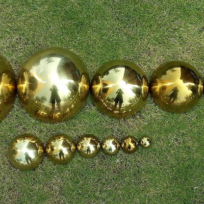 6pcs Hollow Hemisphere Ball Gazing Ball Half for Outdoor Decoration Shopping Mall Decor Wall Decorated (Gold)