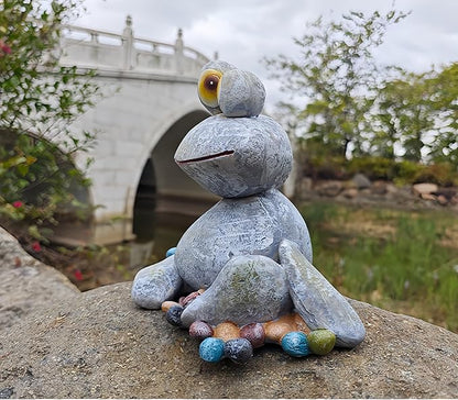 Hand-Painted Resin Frog Statue - Weather-Resistant Outdoor & Indoor Decor for Garden, Patio, Living Room & Desk