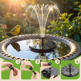 AISITIN Solar Fountain for Bird Bath, Solar Water Fountain Pump with 6 Nozzles, Solar Powered Fountain for Garden, Pond, Pool, Fish Tank and Outdoor Decor