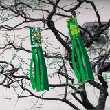 2PCS 40'' St. Patrick's Day Windsocks, Shamrock Wind Sock Flag Outdoor Decor, Saint Patrick's Day Holiday Hanging Flag for Yard Garden Patio Porch (Green)