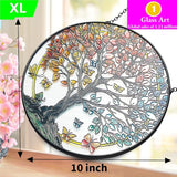 Large Tree of Life Garden Suncatcher, Stained Glass Window Hanging, Suncatchers for Windows Hanging, for Friends, Family, and Women 9.9 * 9.9IN