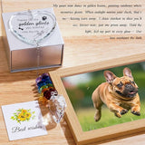 Dog Memorial Gifts for Loss of Dog, Pet Memorial Suncatcher, Pet Sympathy Gifts, Heart Shaped Suncatcher with Personalized Words, Remembrance Bereavement Gift for Loss of Dogs Cats