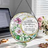 Thank You Gifts, Stained Glass Suncatcher Ornament, Window Hanging, Going Away/Goodbye, Appreciation, Retirement Gifts for Women, Men, Coworker, Boss, Friend | Retirement Party Decorations - Style G