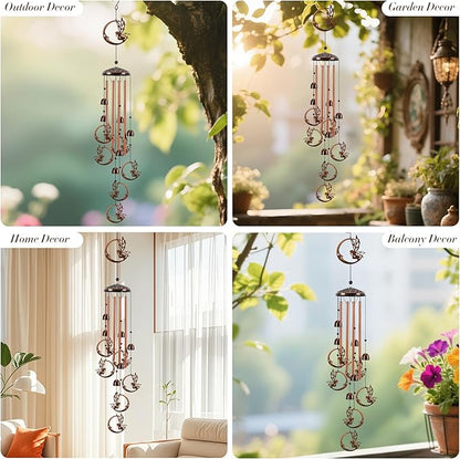 Fairy Wind Chimes for Outside, Metal Wind Chimes Outdoor with 4 Aluminum Tubes Metal Windchimes with S Hook Memorial Windchimes Hanging Garden Decor for Home, Patio, Birthday Gifts Memorial Gift