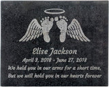 PlaqueMaker Black Granite Memorial Headstone Or Garden Memorial for Lost Infant or Child - Include You Personalized Text. Can be Used as a Sympathy Gift, Garden Stone or Grave Maker (8 x 10 x 0.4)