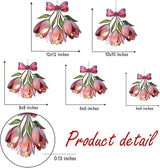 Pink Bell Flower Acrylic Suncatcher, Flower Suncatchers for Window Hangings, Stained Glass Effect Garden Decor, Gift for Mother's Day, Mom, Grandma, Wife, Women