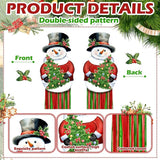 DoubleFill 8pcs Christmas Windsocks Outdoor Hanging Decorations with Tassels Snowman Yard Decorations for Outside 3.3ft Xmas Decorative Signs for Wall Tree Home Lawn Yard Party Supplies Garden Decor