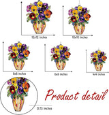 Pansy Bouquet Flower Acrylic Suncatcher, Flower Suncatchers for Window Hangings, Stained Glass Effect Garden Decor, Gift for Mother's Day, Mom, Grandma, Wife, Women