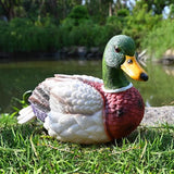 Mallard Duck Decor Garden Statue: Decorations for Home Small Duckling Figurine Lawn Ornaments Yard Sculpture Resin Animal Figures for Outside Decorative Backyard Art