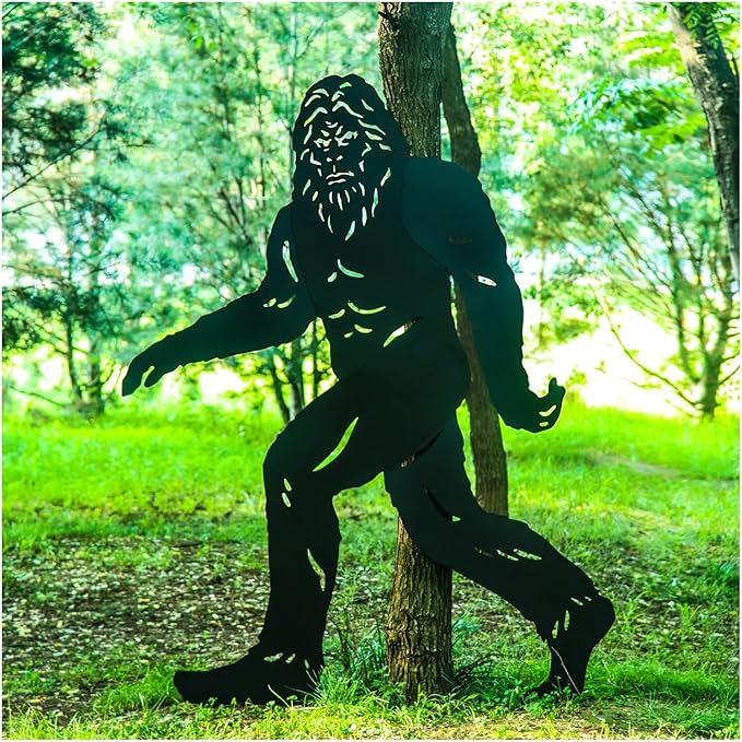 7.4ft Bigfoot Metal Outdoor Decor Big Foot Sasquatch Gifts for Men Dad Women Bigfoot Silhouette Statues for Outside, Patio, Lawn, Yard Art, Forests, Yard Display, Garden Decorations
