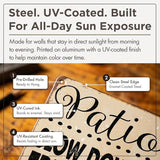 HBA Sun Protected Patio Rules Metal Sign, Guaranteed Not to Fade for 4 Years