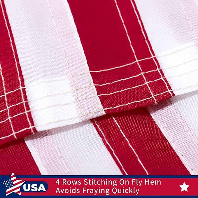 American Garden Flag 12 x 18 Inch,Embroidered Stars,Outdoor Durable Nylon,USA ResidentialYardGarden Decor,American Flag Garden Flag