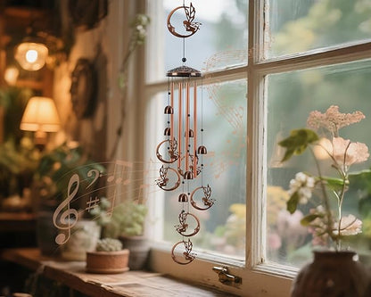 Fairy Wind Chimes for Outside, Metal Wind Chimes Outdoor with 4 Aluminum Tubes Metal Windchimes with S Hook Memorial Windchimes Hanging Garden Decor for Home, Patio, Birthday Gifts Memorial Gift