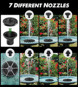 Yzert Solar Fountain Glass Panel with 2200 mah Battery, 3.5W Floating Solar Water Fountain with 4 Fixed Rods, Solar Pump for Bird Bath, Garden, Pond, Pool, Outdoor (Black Panel White Lights)