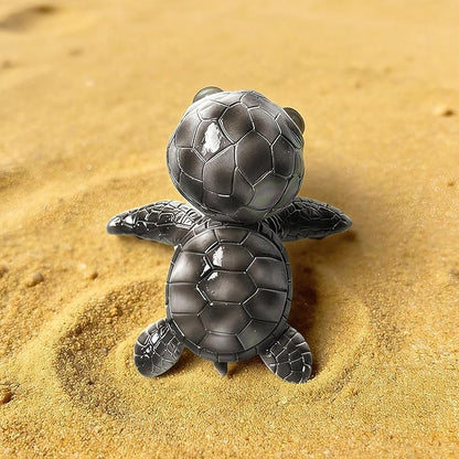 Turtle Statue Garden Decor - Gray Turtle Statue for Outdoor Garden Decor Outside Gardens Animal Statues for Home Courtyard Pond Backyard Patio Decoration Gift for Mother’s Day Women Birthday