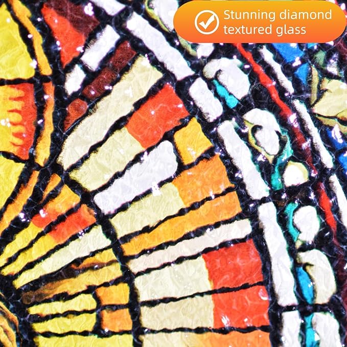 Virgin Mary Stained Glass Window Hanging, 8''/20CM Virgin Mary Suncatchers for Windows Christian Decorative Hanging Ornaments Stained Glass for Chirstmas Suncatcher Window Panel Gift Home Decor