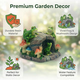 Gutter Downspout Extension Outdoor Statue Decor, Decorative Downspout Splash Block for Gutter Downspouts Extender, Frog Statue Rain Gutter Guardian for Patio, Lawn, 3”×4” Christmas Extender Covers.