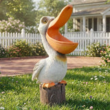14" Toucan & Pelican Statues - Outdoor Large Bird Decor, Colorful Outdoor Bird Decor Sculpture - Bird Outdoor Animal Ornament, Tropical Tiki Bar Decor, Perfect for Garden, Patio, Yard