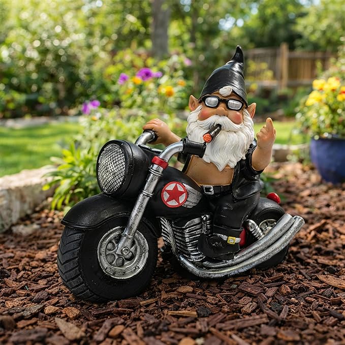 TISEJOY Garden Gnomes Statues 8",Garden Gnomes Outdoor,Gnomes Decorations for Yard, Gnome Garden Statue Indoor and Outdoor, Gnome Sculptures for Desk Patio Backyard and Windowsill,Garden Gifts for Mom