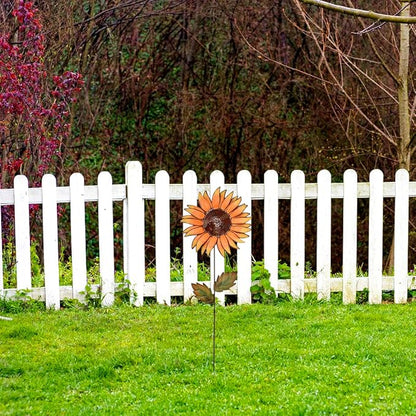 Metal Sunflower Garden Stakes Flower Yard Art Planter Stake Party Lawn Pathway Walkway Patio Decor Yard Sign Indoor Outdoor Decoration (36")