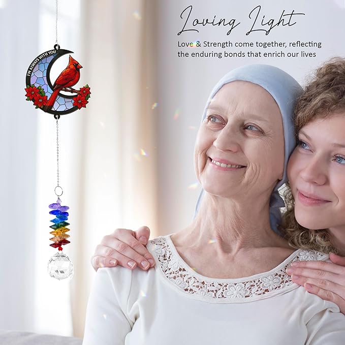 2 Layered Ornament Suncatcher - I am Always with You - Sympathy Gift for Loss of Loved One - Grief Gifts - Heaven Fathers Mothers Day Funeral Keepsake - Daily Remembrance - Home Garden Decor