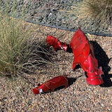 Arkansas Red Metal Hog/Pig Sculpture - Garden Decor (Medium - 22x7x13)